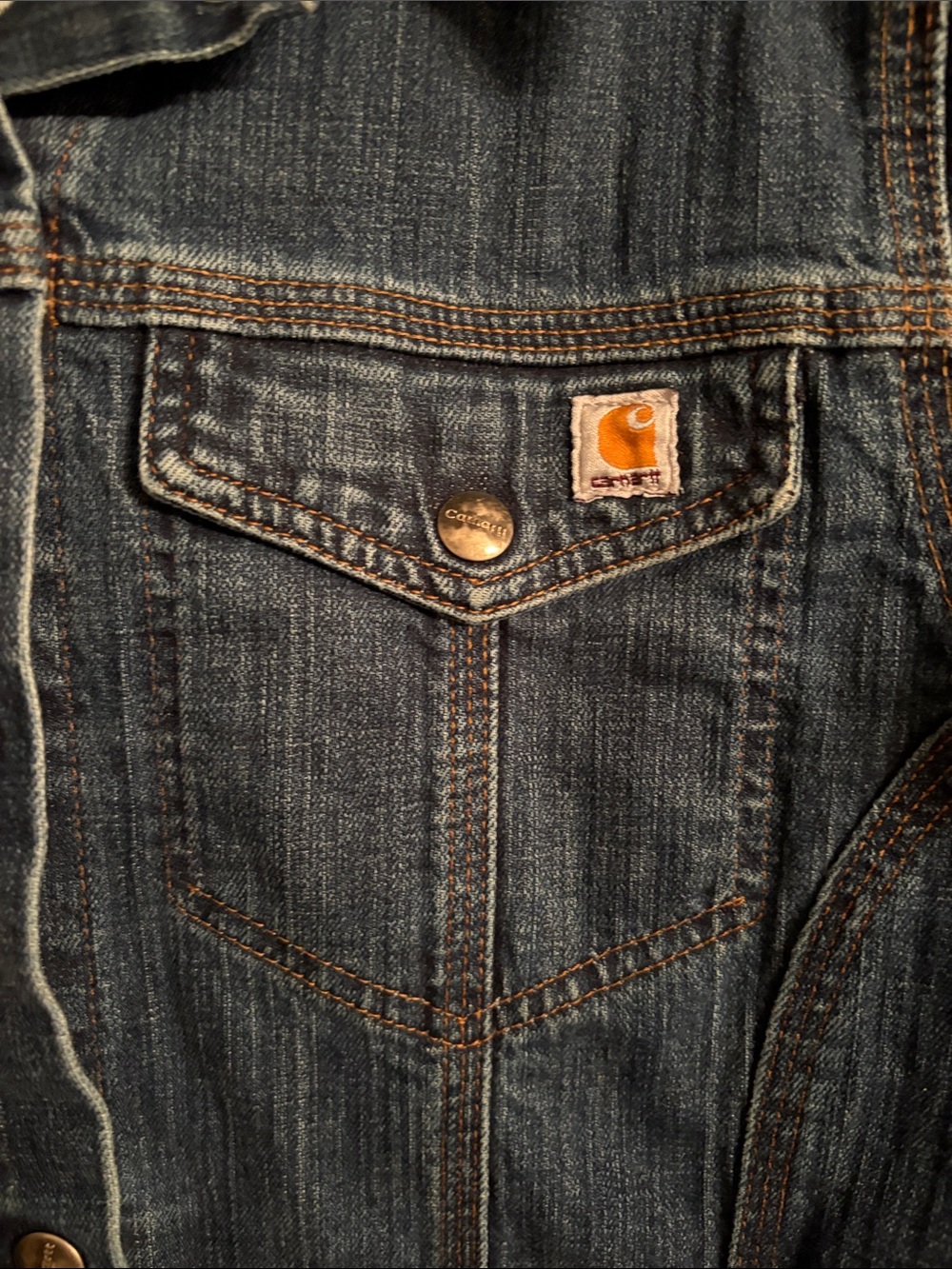 Carhartt Blue Denim Trucker Jacket - Picture 4 of 6